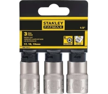 Купить - головку, наборы головок  Набор торцевых головок 1/2 STANLEY Maxi Drive, с шестигранным профилем, 3 шт: 17, 18, 19 мм. (FMMT17094-0)