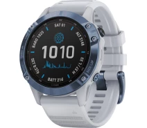 Купить - смарт-часы  Смарт-часы Garmin Fenix 6 Pro Solar Edition Mineral Blue with Whitestone Band (010-02410-19)