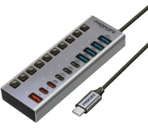Купить - кардридер  USB Хаб на 10 портов Promate (gegahub-5g)