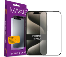 Купить - защитное стекло для смартфона  Защитное стекло MAKE FC FG черное для Apple iPhone 15 Pro