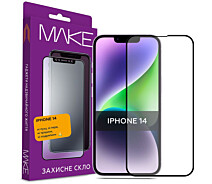 Купить - защитное стекло для смартфона  Защитное стекло MakeFuture FC FG черное для iPhone 14