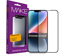 Купить - защитное стекло для смартфона  Защитное стекло MakeFuture FC FG черное для iPhone 14 Plus