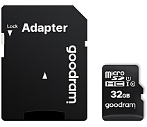 Купить - карту памяти  Карта памяти Goodram microSDHC 32GB UHS-I class 10+ SD адаптер (M1AA-0320R12)