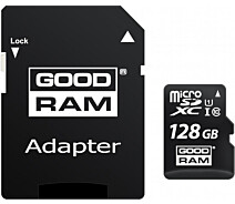 Купить - карту памяти  Карта памяти Goodram microSDXC 128GB UHS-I class 10 + adapter (M1AA-1280R12)