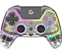 Купить - игровой манипулятор  Беспроводной геймпад GamePro GPS13T BT 5.3/USB (PC/iOS/Android/PS3/PS4) RGB Transparent