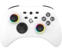 Купить - игровой манипулятор  Беспроводной геймпад GamePro GPX13W 2.4G/BT 5.1/USB (Switch/PC/iOS/Android) RGB White