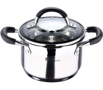 Купить - кастрюлю и казан  Кастрюля с крышкой MasterPro Foodies collection, 1,8 л (BGMP-1504-BK)