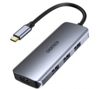 Купить - кардридер  Док-станция Choetech USB Type-C 7-в-1 (HUB-M19-GY)