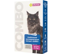 Купить - противопаразитарное средство для кота  Vitomax Капли "КОМБО" для кошек 4 – 8 кг – 0,8 мл/3 шт. в уп.