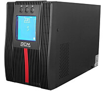 Купить - источник бесперебойного питания  ИБП Powercom MAC-1K 1000VA RS232 USB 4 IEC LCD