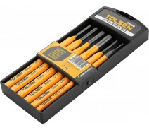 Купить - зубило и пику  Пробойник круглых отверстий Tolsen Профи, набор 6шт, кейс (25090)