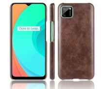 Купить - чехол для смартфона  Защитный чехол Deexe Leather Back Cover для Realme C11 - Brown