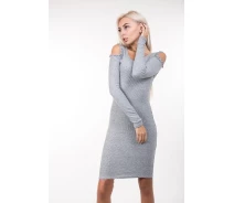 Купить - повседневное платье  Серое трикотажное платье ARJEN M/L, серый 46-417994