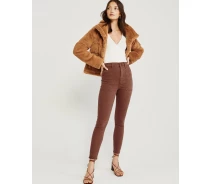 Купить - женские джинсы  Джинсы Super Skinny Ankle Abercrombie & Fitch AF7244W 27/31 Терракотовый
