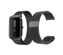 Купить - аксессуар к смарт-чсасам  Браслет для Xiaomi Amazfit BIP | GTS | GTR42mm миланская петля 20mm Ремешок Черный BeWatch (1010201)
