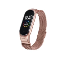Купить - аксессуар к смарт-чсасам  Браслет для Mi Band 3 | Mi Band 4 миланская петля с магнитной застежкой Ремешок Розовое Золото BeWatch (1041238)