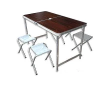 Купить - складную мебель  Стол для пикника со стульями Folding table, красный
