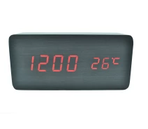 Купить - настольные часы  Часы дерево VST 862 подсветка Black Red