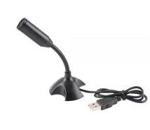 Купить - микрофон для караоке  Микрофон BauTech PC USB 13 см На подставке Черный (0903-100-00)