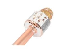Купить - микрофон для караоке  Микрофон BauTech Беспроводной Караоке Q7 Золотой (1002-577-01)