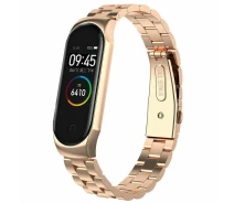 Купить - аксессуар к смарт-чсасам  Ремешок Stainless Steel для Xiaomi Mi Band 4 Rose Gold (6711024)