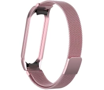 Купить - аксессуар к смарт-чсасам  Ремешок Milanese Loop Design для Xiaomi Mi Band 5 rose_gold (394461)