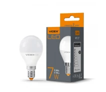 Купить - лампу  Лампа светодиодная VIDEX G45e 7W E14 3000K (VL-G45e-07143)