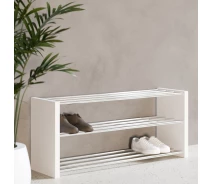 Купить - пуф и банкетку  Подставка для обуви Fenster Чикаго 3 Белая 455х1000х295