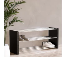 Купить - пуф и банкетку  Подставка для обуви Fenster Чикаго 3 Чёрная 455х1000х295
