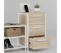 Купить - пуф и банкетку  Тумба для обуви Fenster Дакара 108 Белая ДСП Дуб сонома