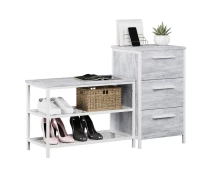 Купить - пуф и банкетку  Тумба для обуви Fenster Дакара 108 Белая ДСП Урбан