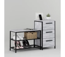 Купить - пуф и банкетку  Тумба для обуви Fenster Дакара 108 Черная ДСП Урбан