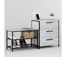 Купить - пуф и банкетку  Тумба для обуви Fenster Дакара 128 Черная ДСП Урбан