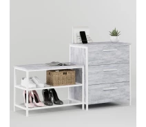 Купить - пуф и банкетку  Тумба для обуви Fenster Дакара 128 Белая ДСП Урбан