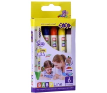 Купить -  Карандаши восковые JUMBO 6 цветов трехгранные BABY Line (ZB2483)