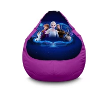 Купить - бескаркасную мебель  Кресло мешок iPuff ''Frozen. Elsa and fiends'' Оксфорд XXXL (100х135 см) Сиреневый