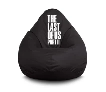 Купить - бескаркасную мебель  Кресло мешок iPuff ''The Last of Us. Logo black'' Оксфорд XXL (90х125 см) Черный