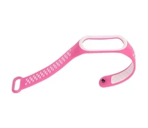 Купить - аксессуар к смарт-чсасам  Ремешок Deexe Dot Color для Xiaomi Mi Band 3 - Pink/White