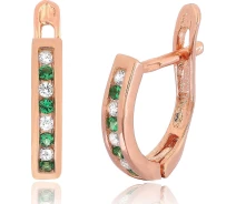 Купить - серебряную серьгу  Серьги из серебра с куб. циркониями (282665)