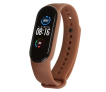 Купить - аксессуар к смарт-чсасам  Ремешок для Xiaomi Mi Band 6 / 5 Brown силиконовый (ARS56993)