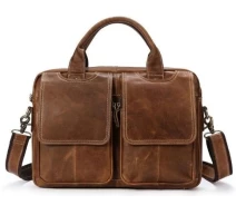 Купить - сумку для ноутбука  Сумка для ноутбука из натуральной кожи Vintage 14867 Коричневая
