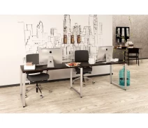 Купить - стол ПК  Двойной письменный стол Loft design Q-135-2 Венге Корсика