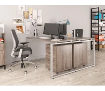 Купить - стол ПК  Двойной письменный стол Loft design Q-140 Дуб Палена