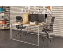 Купить - стол ПК  Двойной письменный стол Loft design Q-140 Дуб Борас