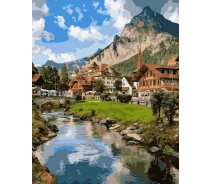 Купить - картину по номерам  Картина по номерам. Rainbow Art "Природа в горах" GX40777-RA