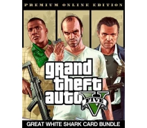 Купить - игру для приставки и ПК  Игра Grand Theft Auto V (GTA V): Premium Online Edition + Great White Shark Card Bundle для ПК (Ключ активации Rockstar Games)