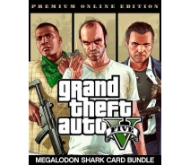 Купить - игру для приставки и ПК  Игра Grand Theft Auto V (GTA V): Premium Online Edition + Megalodon Shark Card Bundle для ПК (Ключ активации Rockstar Games)