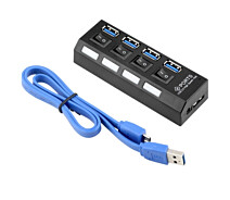 Купить - кардридер  4-портовый USB 3.0 хаб с выключателями, до 5 Гбит/с