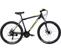 Купить - велосипед и аксессуар  Велосипед 26" Formula MOTION DD 19" черно-зеленый с серым (м) 2021 (OPS-FR-26-533)