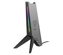 Купить - кардридер  USB хаб Vertux Zulu 2xUSB 2.0/AUX 3.5 мм с подставкой для наушников Black (zulu.black)